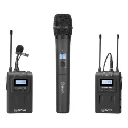 BOYA Dual Channel Wireless Mic Kit Custom kit, Each Item is Packed Separately - Black